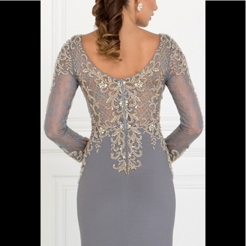 💐SALE💐 Jersey V Neck Mermaid Long Dress - Picture 3 of 6